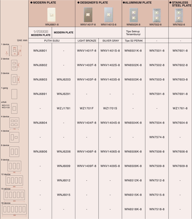 PLATE FULL-COLOR Series(tidak termasuk rangka pengikat)